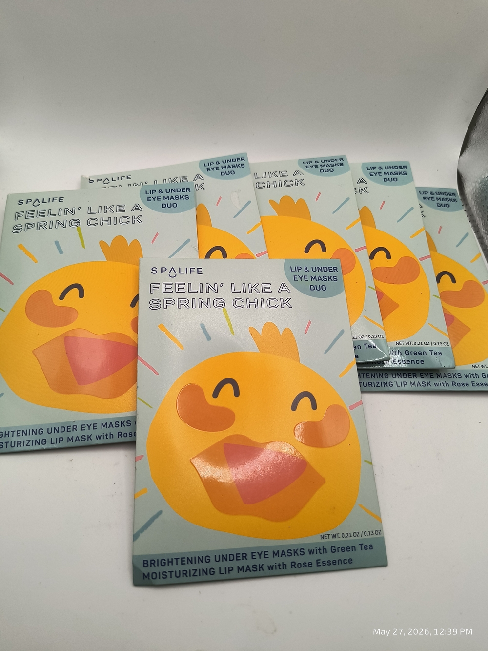 SPALIFE "Feelin' Like a Spring Chick" Lip & Under Eye Masks Duo 6 Pack NOS